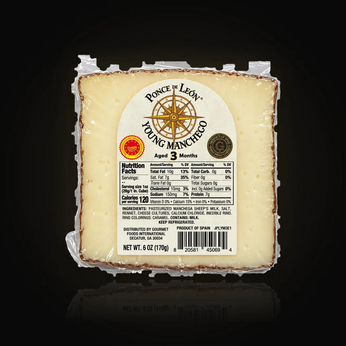 Ponce de León Young Manchego aged 3 months 6 oz – Empero Caviar