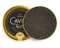 Paddlefish Caviar tin, medium grayish caviar pearls