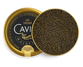 Empero Reserve Kaluga Fusion Caviar tin, large deep olive sturgeon caviar pearls