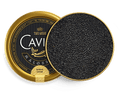 Bowfin Caviar tin, small brownish to jet-black caviar pearls