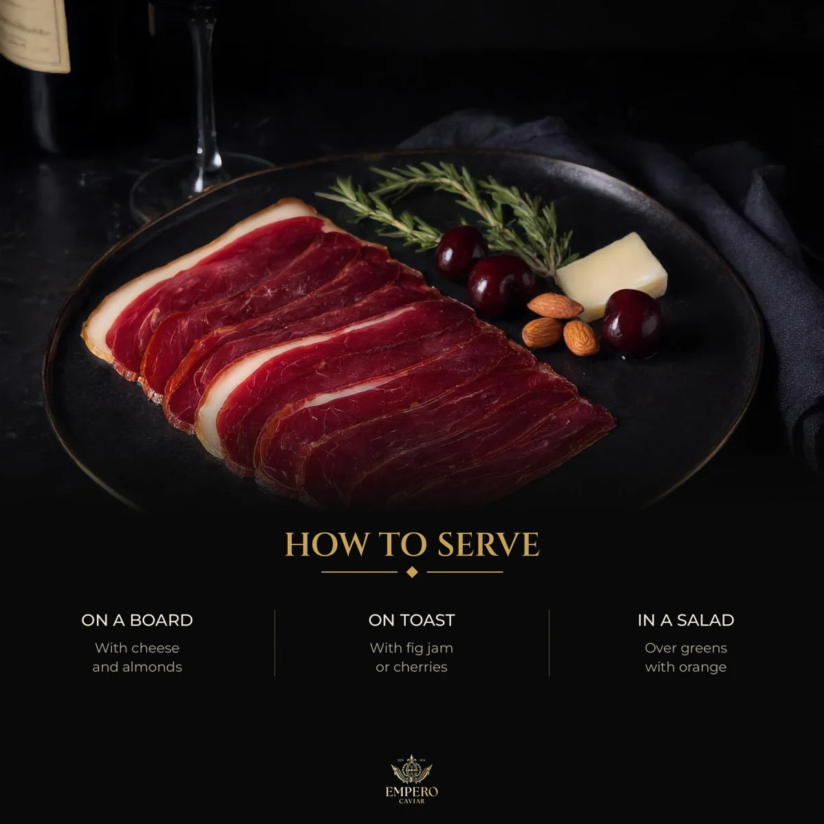 How to serve duck prosciutto: on a board, on toast, in a salad