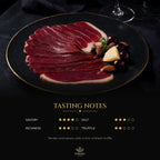 Thin slices of cured duck breast – tasting notes
