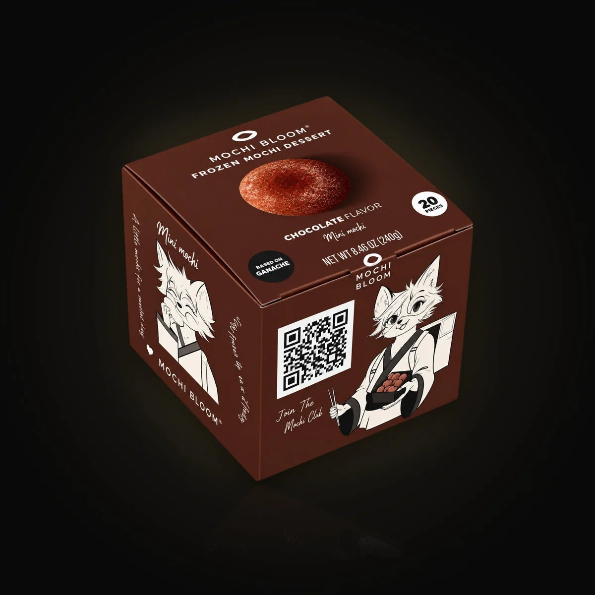 Mochi Bloom Chocolate frozen mini mochi box, 20 pcs, 240 g