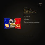 Égalité mini toasts – great for appetizers and snacks, 80 g