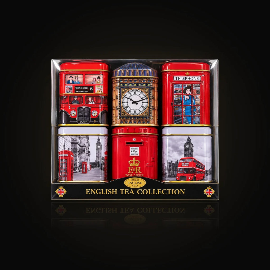 English Tea Collection gift set with 6 London tins – Empero Caviar
