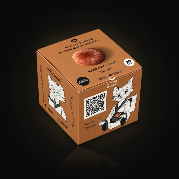 Mochi Bloom Hazelnut frozen mini mochi box, 20 pcs, 240 g