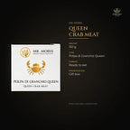 Queen crab meat details – polpa di granchio Queen, 150 g, gift box