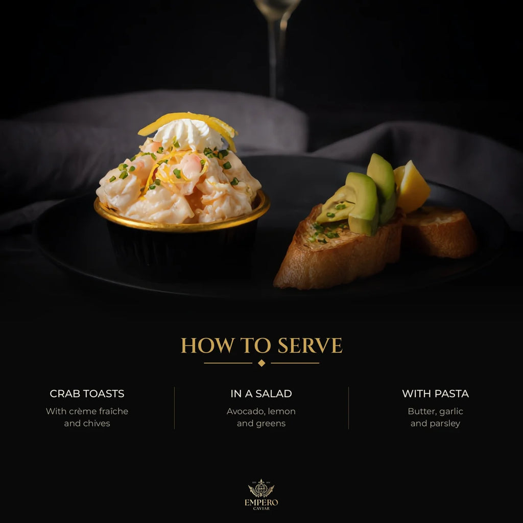How to serve crab meat: crab toasts, in a salad, with pasta