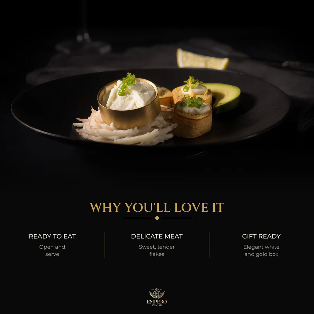 Premium crab meat starter – delicate, gift ready