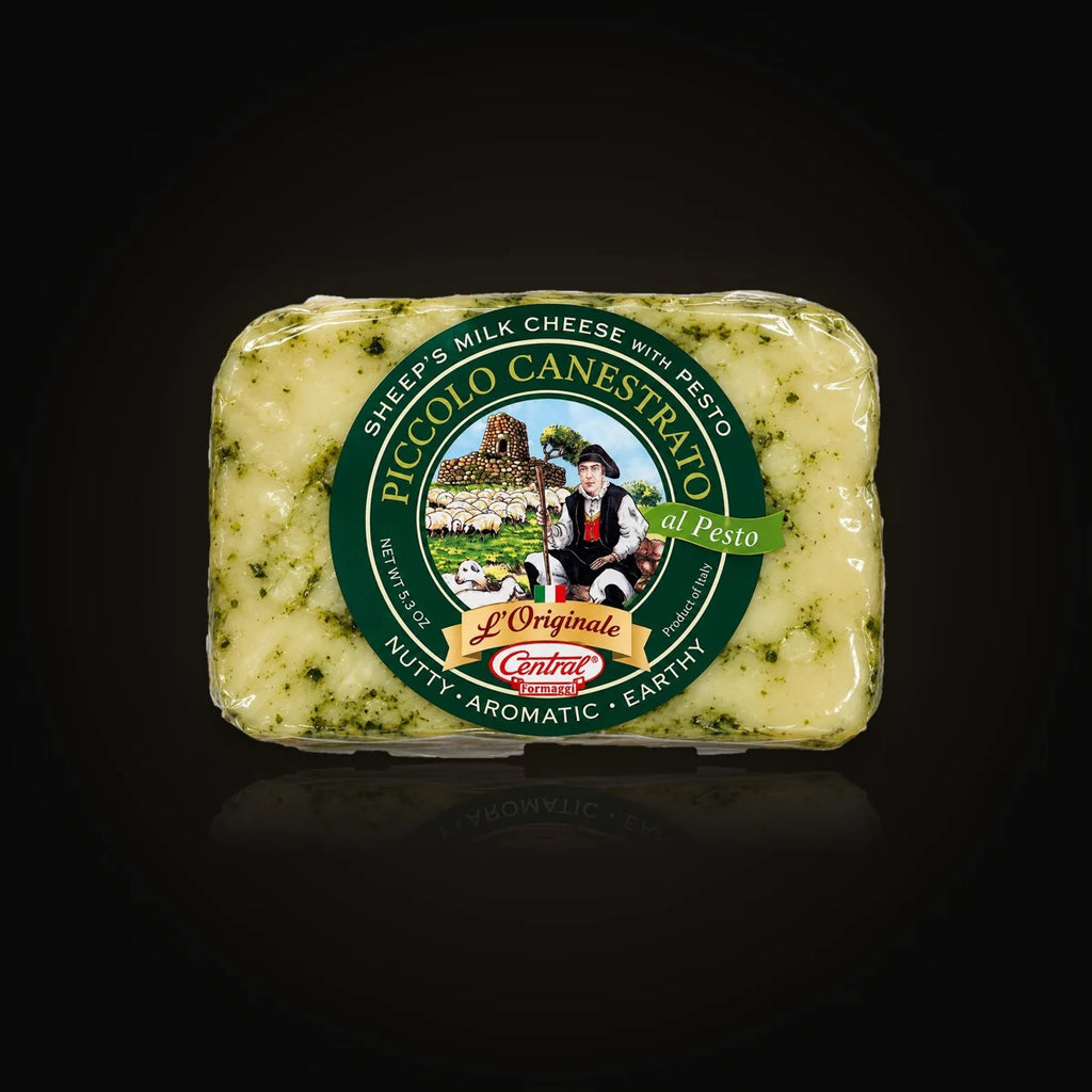 Piccolo Canestrato sheep's milk cheese with pesto 5.3 oz – Empero Caviar