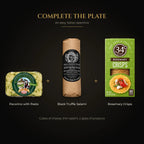 Italian snack board: pesto pecorino, black truffle salami and rosemary crisps