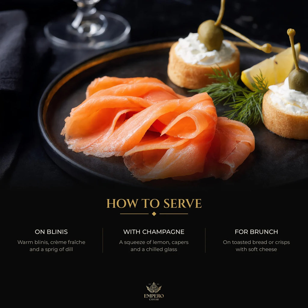 How to serve smoked salmon: on blinis, with Champagne, for brunch