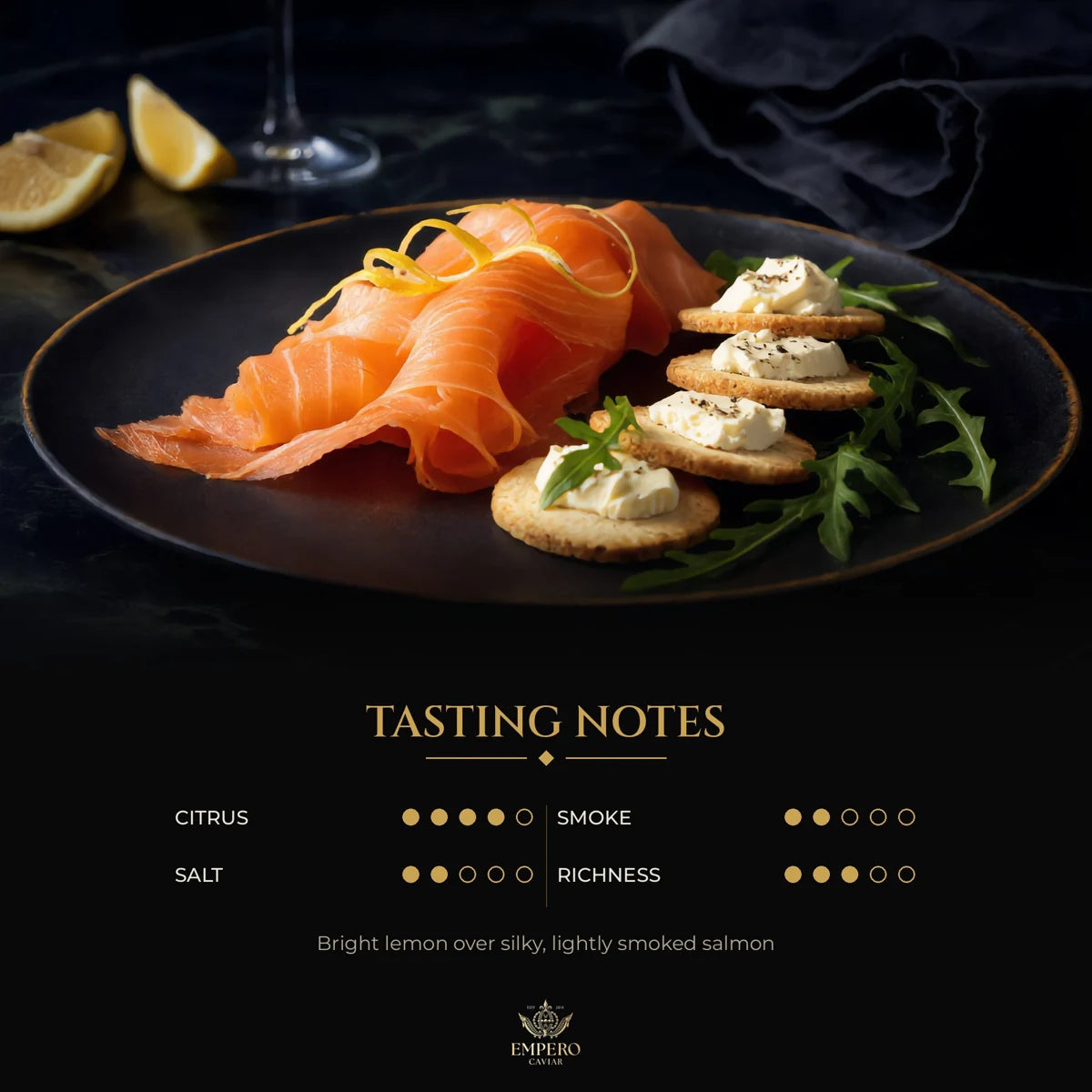 Limoncello smoked salmon with crisps – tasting notes
