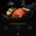 Sliced smoked salmon with lemon – omega-3, 24 g protein, pre-sliced