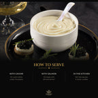 How to serve crème fraîche with caviar, salmon and in the kitchen